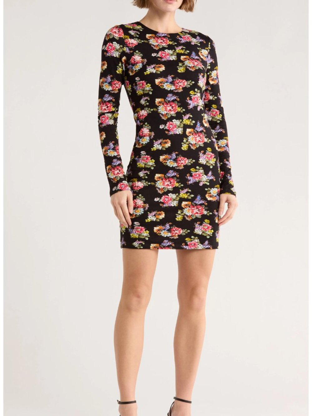 Alice and Olivia Delora Floral Long Sleeve Dress